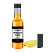 EARKITY Car Glass Oil Film Cleaner, Glass Film Removal Cream, Car Windshield Oil Film Cleaner, Glass Oil Film Remover with Sponge Water Spot Remover for Glass Surfaces, Easily Restore Glass Clarity
